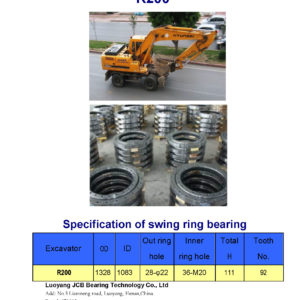 swing bearing for excavator R200