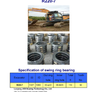 swing bearing for excavator R220-7