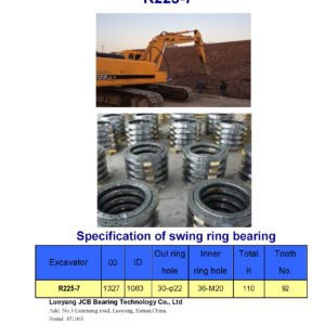 swing bearing for excavator R225-7