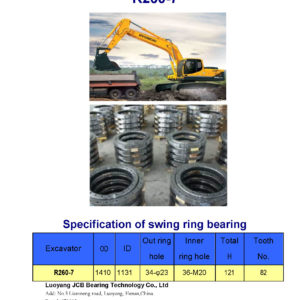 swing bearing for excavator R260-7