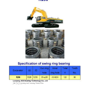 swing bearing for excavator R290