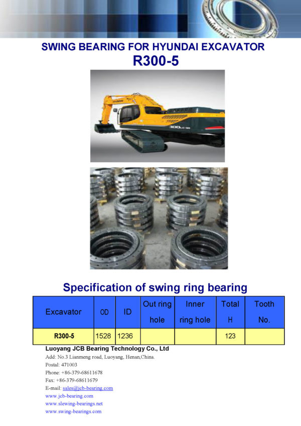 swing bearing for excavator R300-5