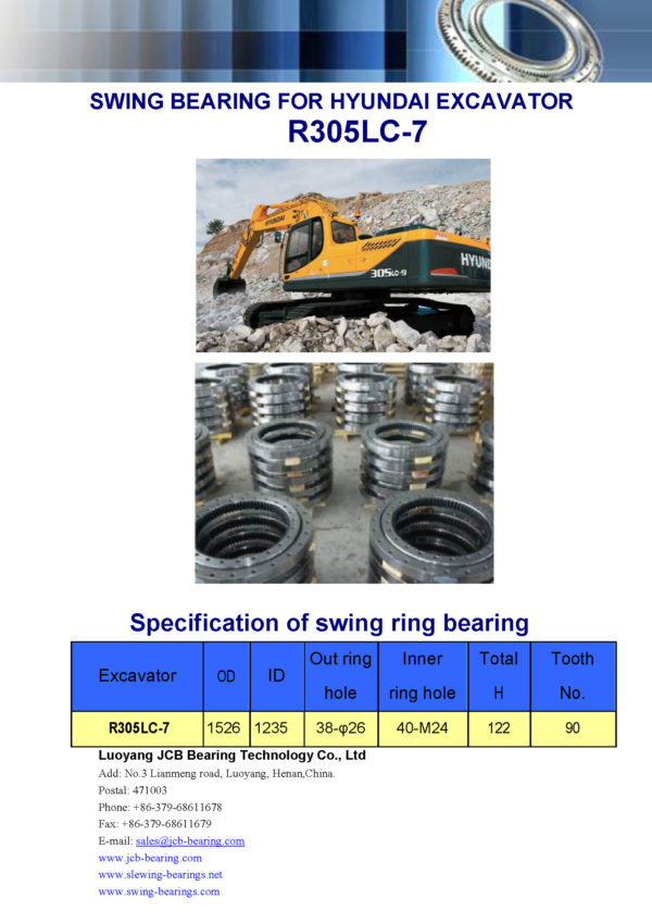 swing bearing for excavator R305LC-7