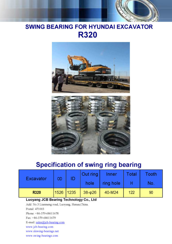 swing bearing for excavator R320