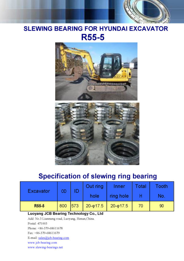 swing bearing for excavator R55-5