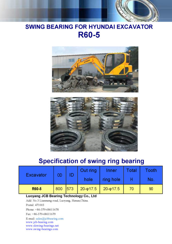 swing bearing for excavator R60-5