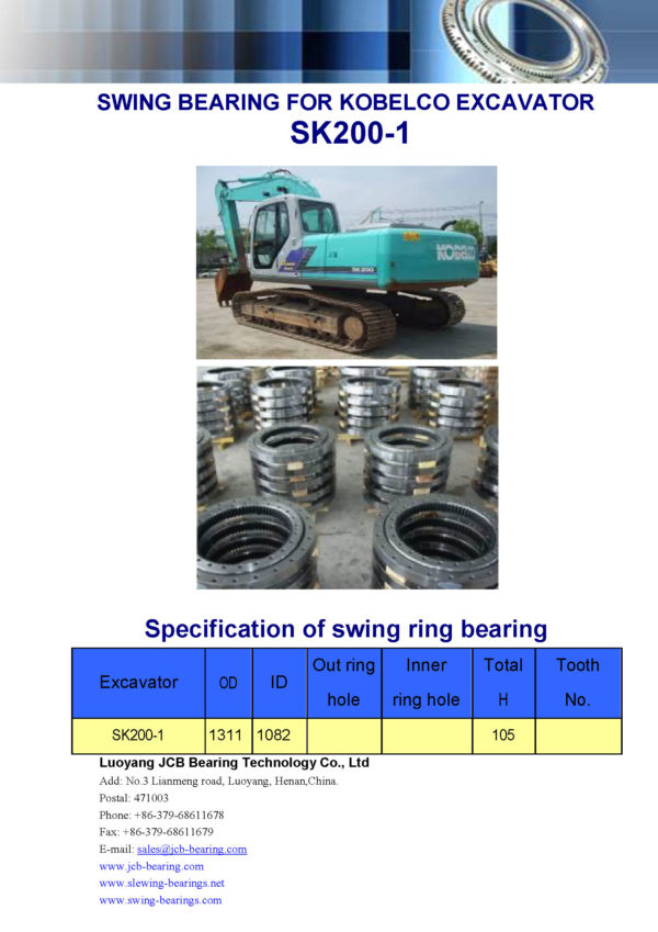 swing bearing for excavator SK200-1