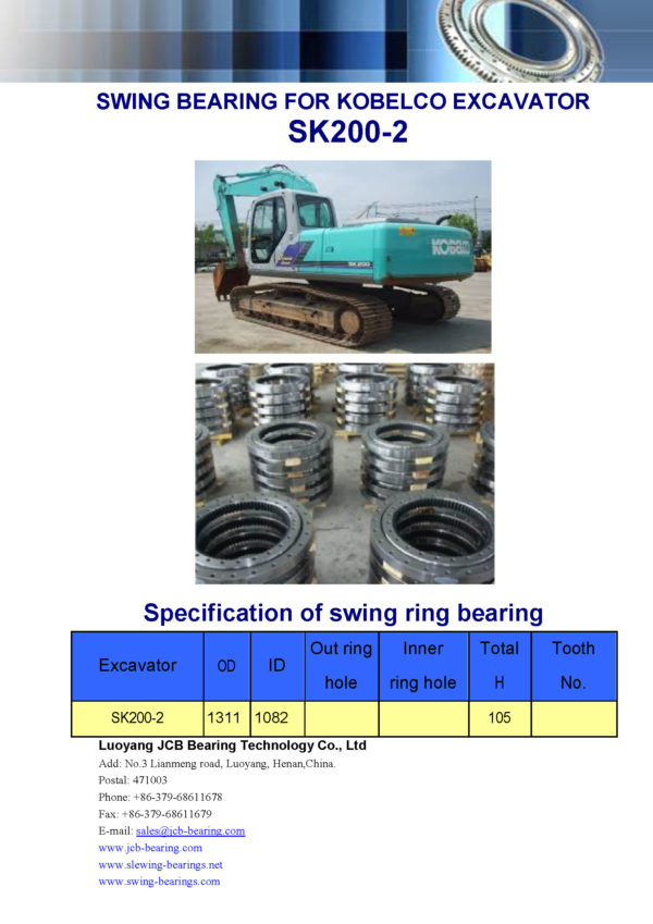 swing bearing for excavator SK200-2