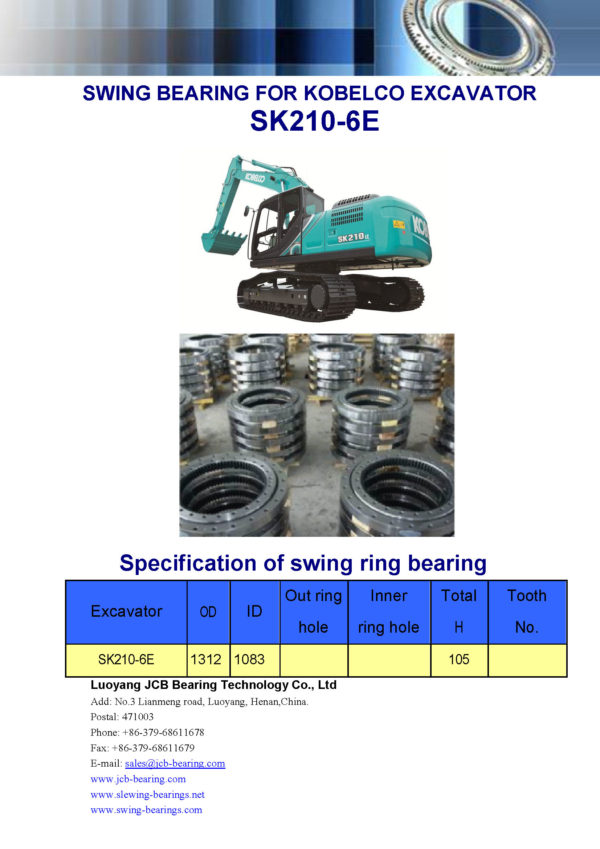 swing bearing for excavator SK210-6E