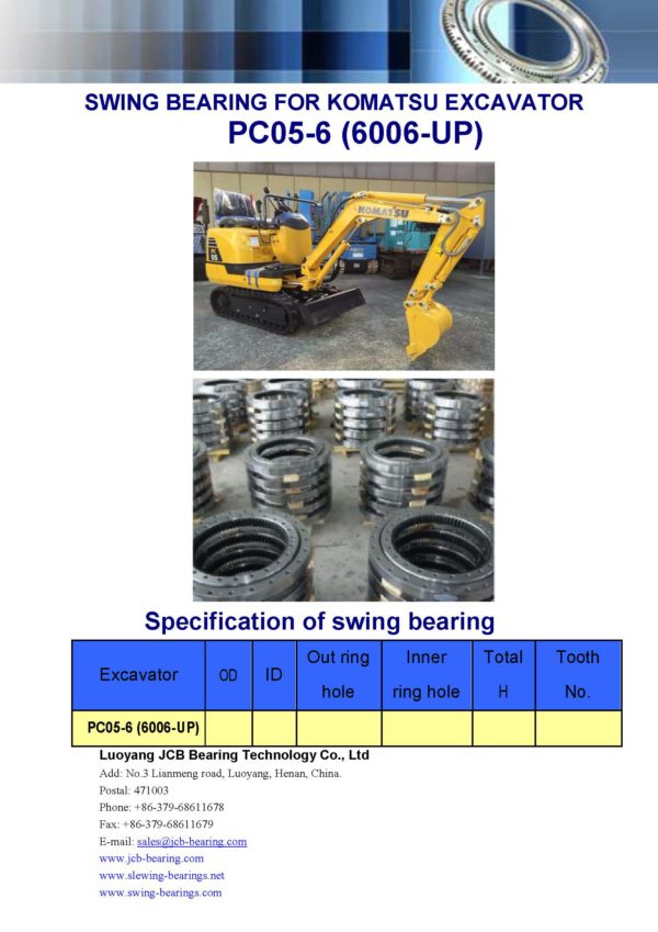 swing bearing for excavator PC05-6 （6006-UP）