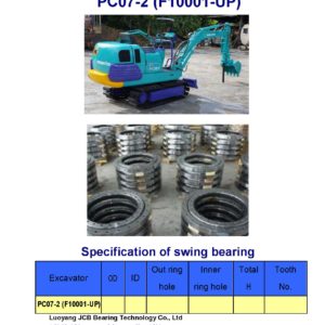 swing bearing for excavator PC07-2 （F10001-UP）