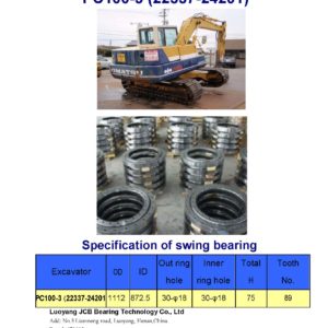 swing bearing for excavator PC100-3（22337-24201）