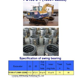 swing bearing for excavator PC100-3-T（18001-22336）