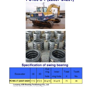 swing bearing for excavator PC100-3-T（22337-24201）