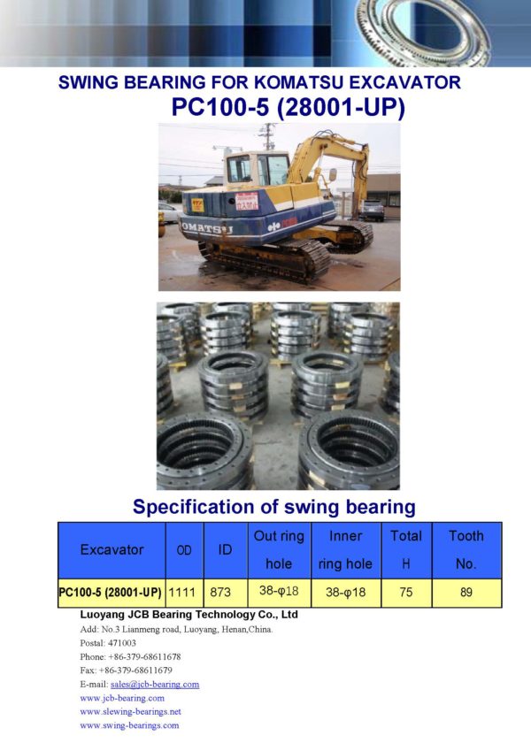 swing bearing for excavator PC100-5（28001-UP）