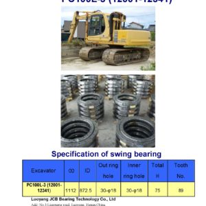 swing bearing for excavator PC100L-3（12001-12341）
