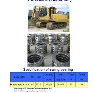 swing bearing for excavator PC100L-3（12342-UP）