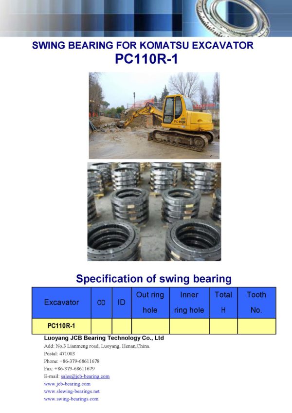 swing bearing for excavator PC110R-1