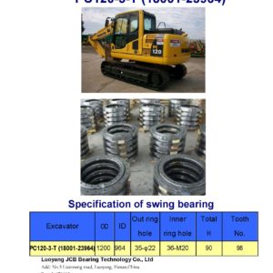 swing bearing for excavator PC120-3-T（18001-23964）