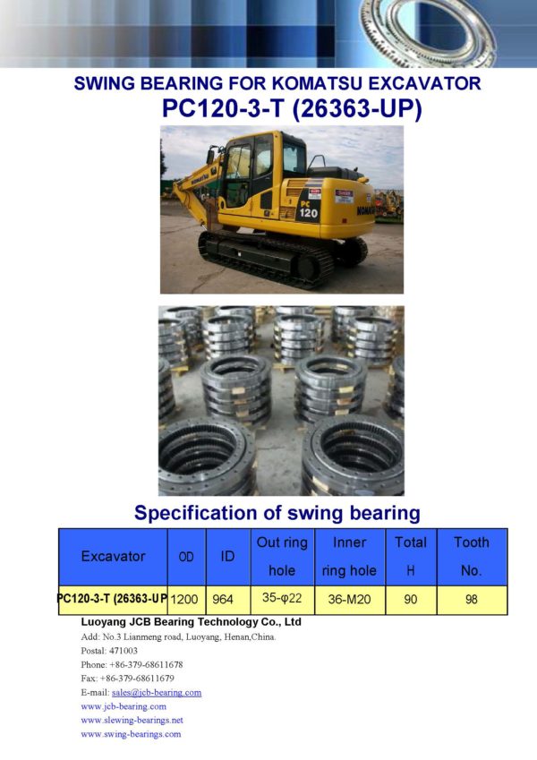 swing bearing for excavator PC120-3-T（26363-UP）