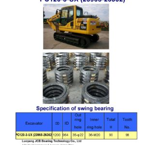 swing bearing for excavator PC120-3-UX（23965-26362）