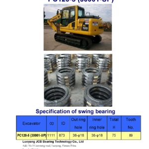 swing bearing for excavator PC120-5（30001-UP）