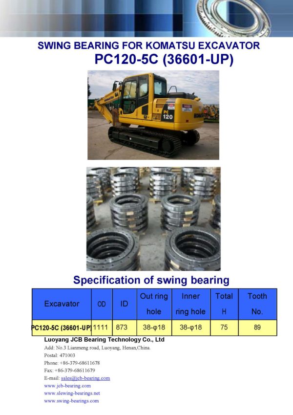 swing bearing for excavator PC120-5C（36601-UP）