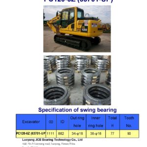 swing bearing for excavator PC120-6Z（63701-UP）