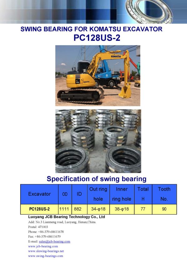 swing bearing for excavator PC128US-2
