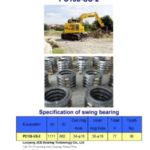 swing bearing for excavator PC138-US-2