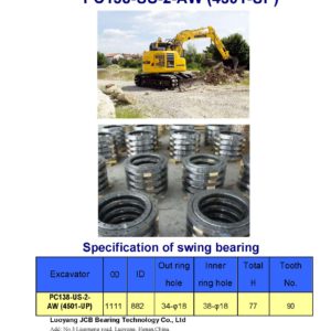 swing bearing for excavator PC138-US-2-AW（4501-UP）