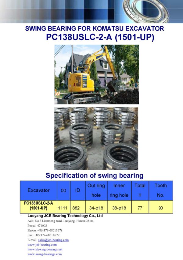 swing bearing for excavator PC138USLC-2-A（1501-UP）