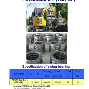 swing bearing for excavator PC138USLC-2-A（1501-UP）