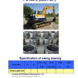 swing bearing for excavator PC150-3（3001-UP）