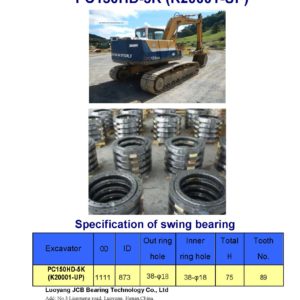 swing bearing for excavator PC150HD-5K（K20001-UP）