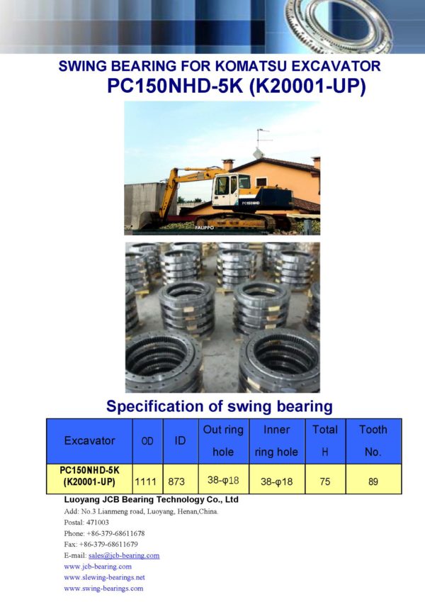 swing bearing for excavator PC150NHD-5K（K20001-UP）