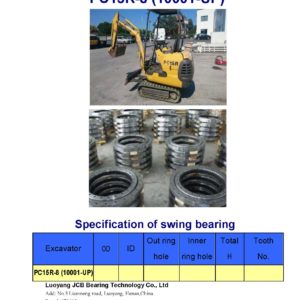 swing bearing for excavator PC15R-8（10001-UP）
