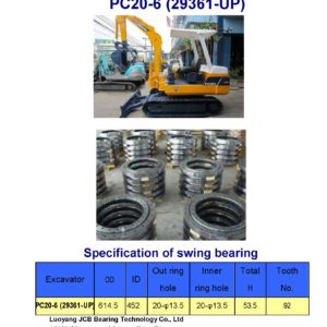 swing bearing for excavator PC20-6 （29361-UP）