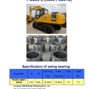 swing bearing for excavator PC200-5（45001-58018）