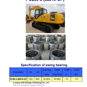 swing bearing for excavator PC200-5（58019-UP）
