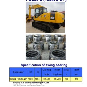 swing bearing for excavator PC200-6（109573-UP）