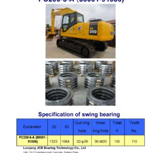 swing bearing for excavator PC200-6-A（80001-91086）