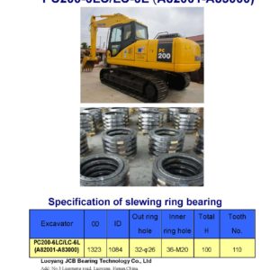 swing bearing for excavator PC200-6LC/LC-6L（A82001-A83000）