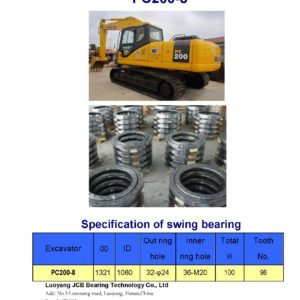 swing bearing for excavator PC200-8