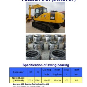 swing bearing for excavator PC200CA-6-C1（C10001-UP）