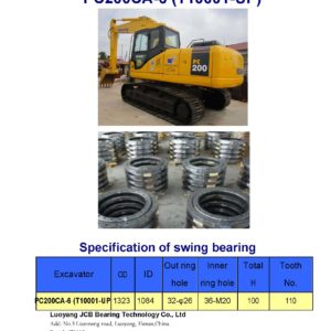 swing bearing for excavator PC200CA-6（T10001-UP）