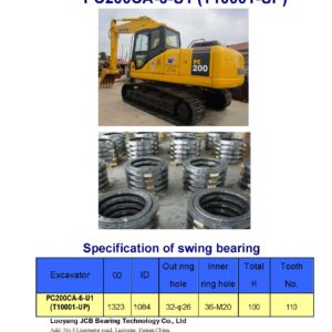 swing bearing for excavator PC200CA-6-U1（T10001-UP）