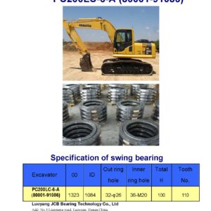 swing bearing for excavator PC200LC-6-A（80001-91086）