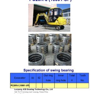 swing bearing for excavator PC20R-8 （10001-UP）