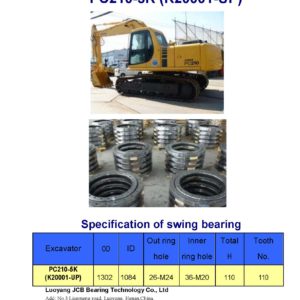 swing bearing for excavator PC210-5K（K20001-UP）